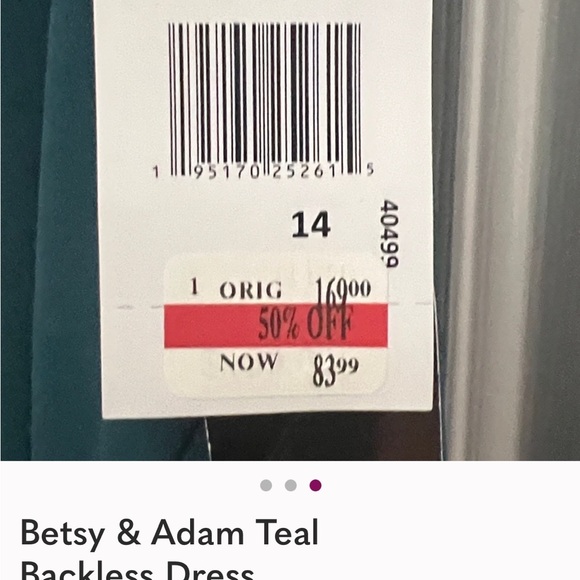 Betsy & Adam Blue High Low Dress - Picture 3 of 3